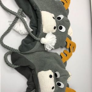 2 pack - Children Animal Knit Aviator Hat
